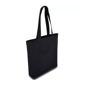 Еко-сумка з бавовни чорна 240 г/кв.м, 35х35x7 см