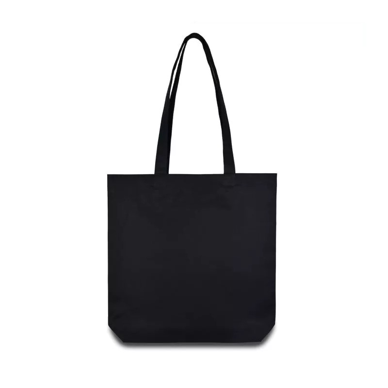 Еко-сумка з бавовни чорна 240 г/кв.м, 35х35x7 см - Зображення 3