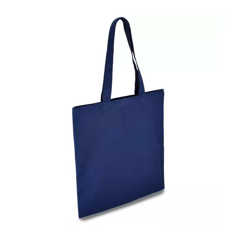 Еко-сумка з бавовни синя 240 г/кв.м, 35х41 см - Зображення 2