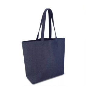 Еко-сумка з бавовни темно-синя, 50x14х38 см