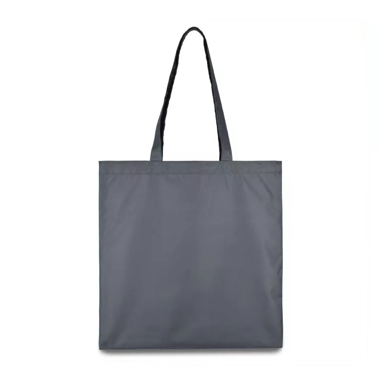 Еко-сумка з плащової тканини сіра, 38х40см