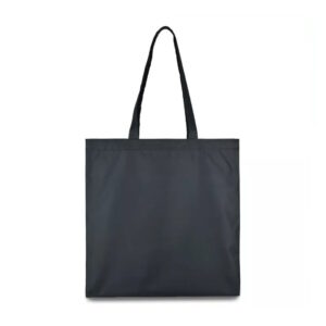 Еко-сумка з плащової тканини чорна, 38х40см