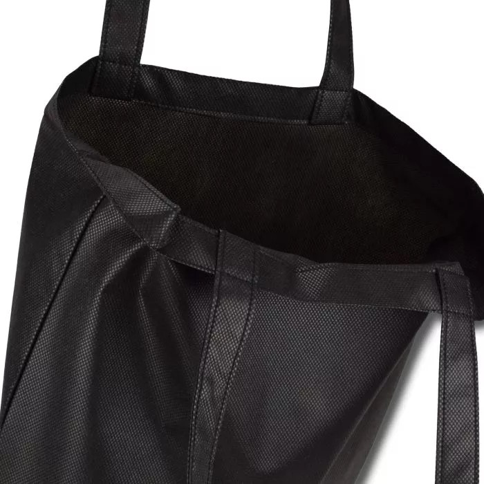 Еко-сумка чорна зі спанбонду, 38х40см - Зображення 3