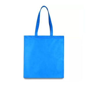 Еко-сумка блакитна зі спанбонду, 38х40см