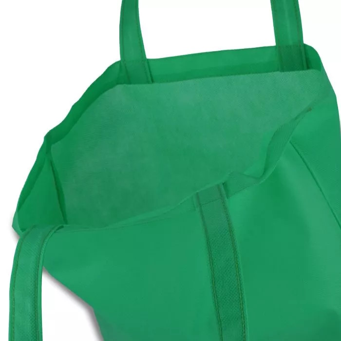 Еко-сумка зелена зі спанбонду, 38х40см - Зображення 3