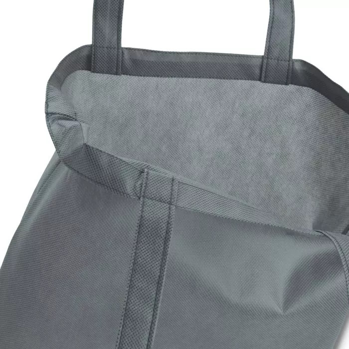 Еко-сумка сіра зі спанбонду, 38х40см - Зображення 3