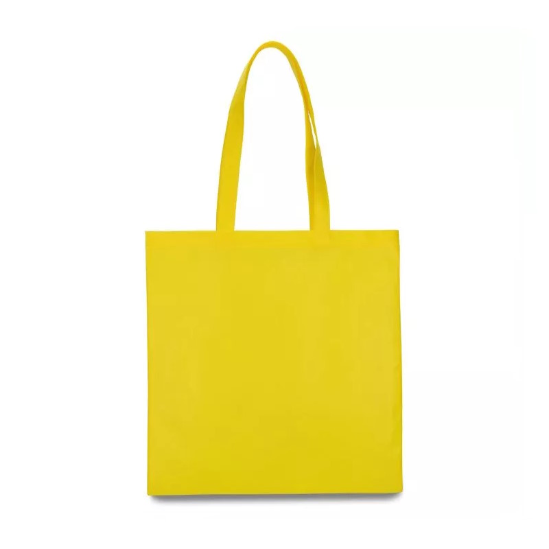 Еко-сумка жовта зі спанбонду, 38х40см