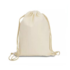 Еко-рюкзак з саржі бежевий, 35х45см