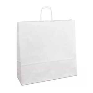 Крафт-пакет 44х14х42,5 білий з крученими ручками