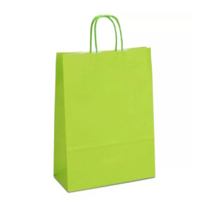 Крафт-пакет 32х13х42,5 світло-зелений з крученими ручками