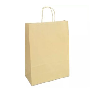 Крафт-пакет 32х13х42,5 бежевий з крученими ручками