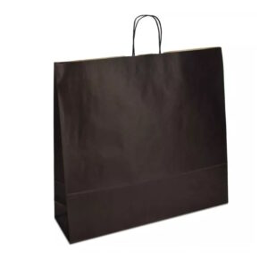 Крафт-пакет 54х14х50 чорний з крученими ручками