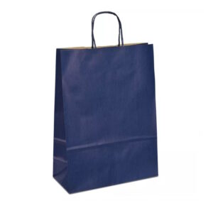 Крафт-пакет 32х13х42,5 синій з крученими ручками