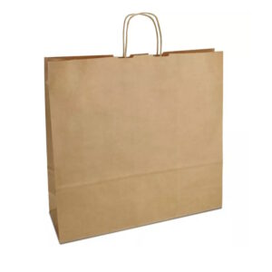 Крафт-пакет 44х14х42,5 коричневий з крученими ручками